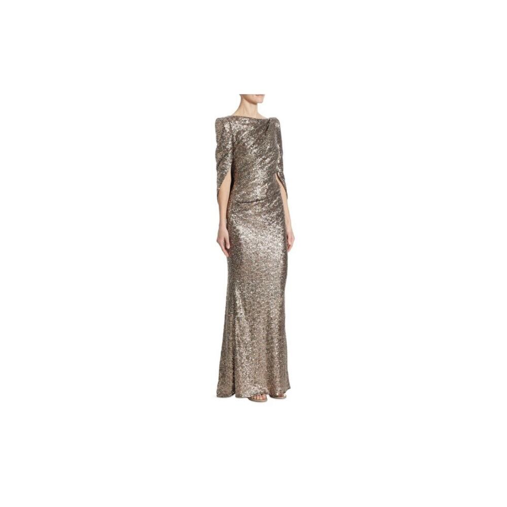 Talbot Runhoff Sequin Cape Back Gown size 2